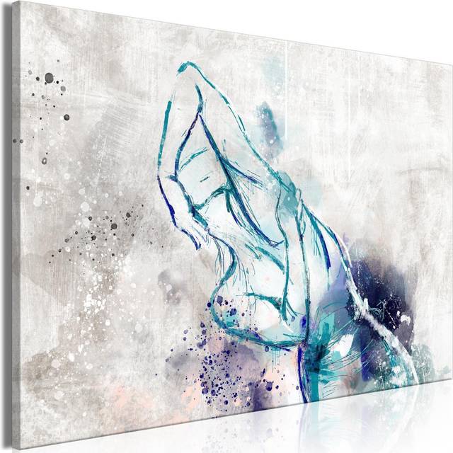 Tavla - Blue Woman (1 Part) Wide - Premium print 120x80