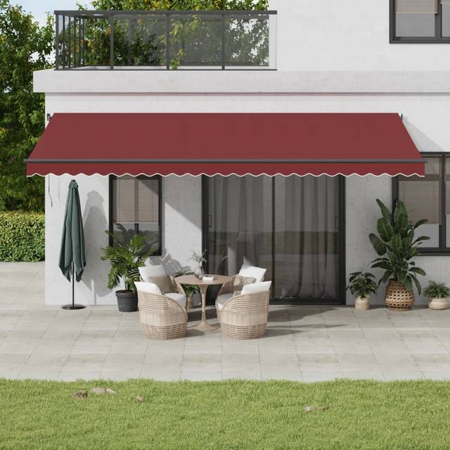vidaXL Automatic Retractable Awning Burgundy 600x300 cm