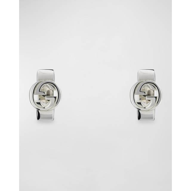 Gucci Womens Silver Interlocking G Earrings 1 Size - SILVER