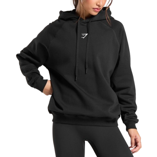 Training Oversized Fleece Hoodie - Black
