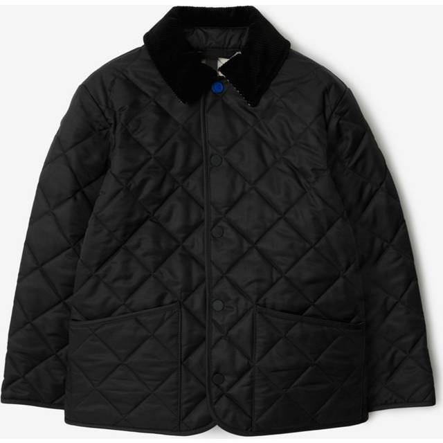 Burberry, Light Jackets, unisex, Black, 8 Y, Quilted Barn Jacket