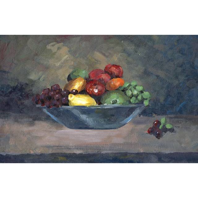 The Fruit Bowl II - Wrapped Canvas Painting Print (61cm H x 91cm W x 3.8cm D)