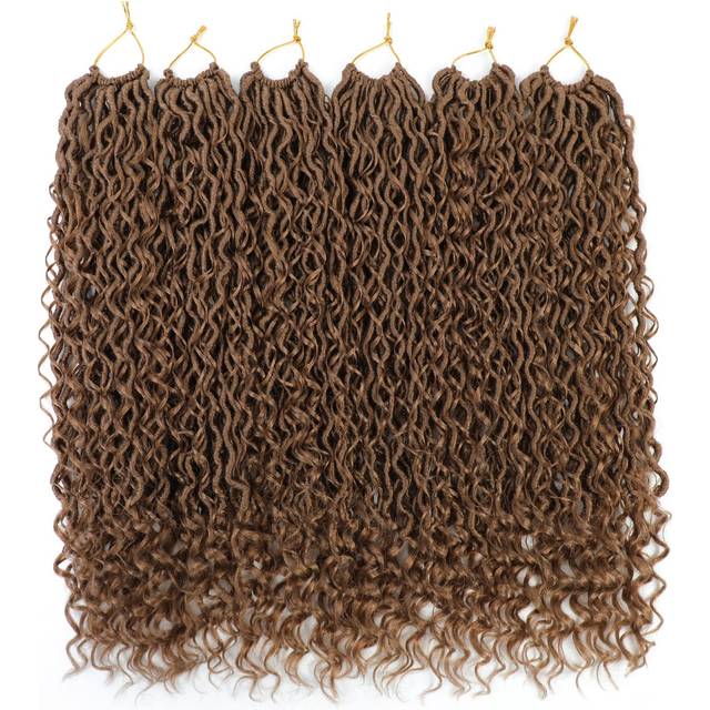8 Packs Faux Locs Crochet Hair, 18 Inch Goddess Bohemia Locs Crochet Hair, Hippie Locs Crochet Braids, Synthetic Braids Hair Extensions 18 Inch, 8Pack