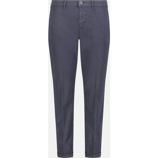 Mac 3075-00-0434l 198r dark blue authentic stretch gabardine turn up chino trous