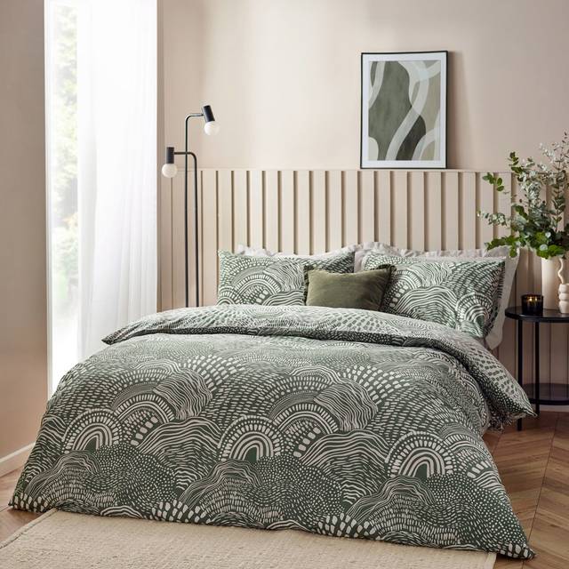 Hoem Nola Duvet Cover Set - Olive - Single