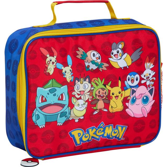 Pokemon lunch bag with side bottle holder kids pikachu school insulated luchbox
