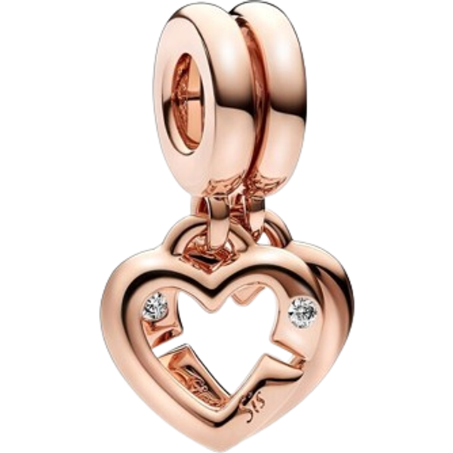 Pandora Moments 14K Rose Gold Plated Cz Dangle Charm