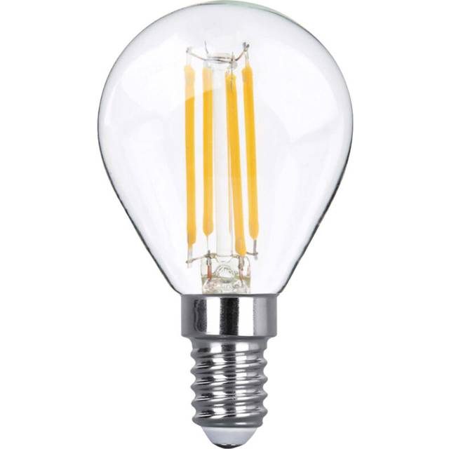 (1 Pack) LED Filament Light Bulb G45 Golf Ball E14 Screw 40w Warm White Mini Globe 2700K Band D Energy Saving