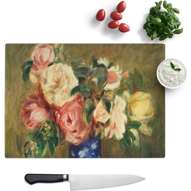 A Bouquet of Roses by Pierre-Auguste Renoir Chopping Board (0.4cm H x 28.5cm W x 39cm L)