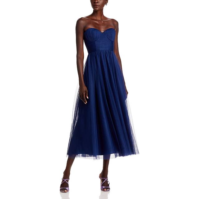 ML Monique Lhuillier Liane Tulle Cocktail Dress