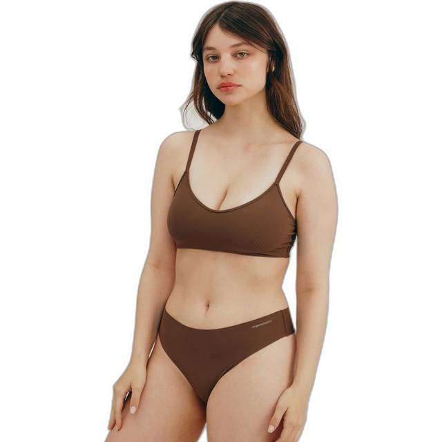 Women's panties Organic Basics Naked Rib - Marron