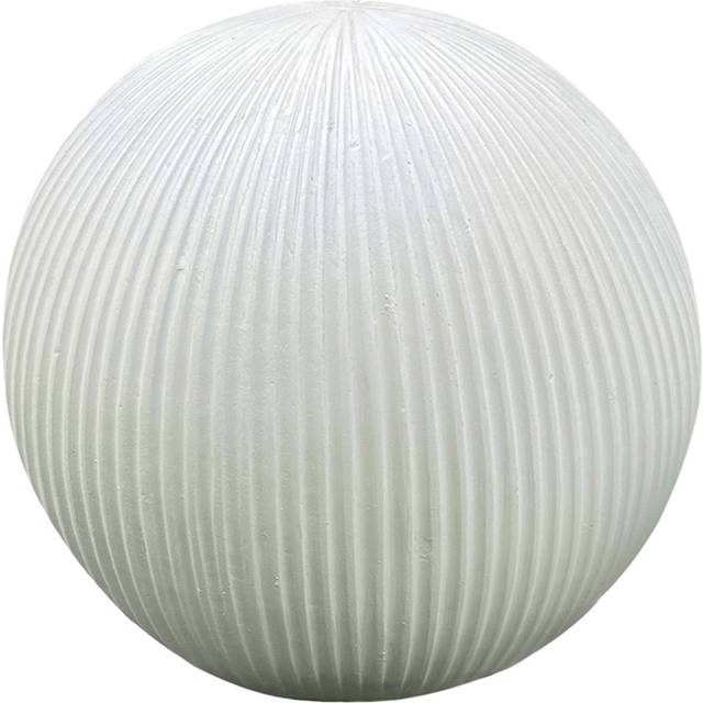 wilko Vertical Ribbed White Outdoor Decorative Ball 37.5cm
