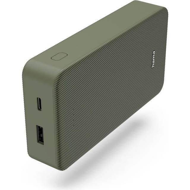 Hama Power Pack 20 000 mAh (powerbank, snabbladdning, USB A, USB C, rymlig, lätt, liten laddare)
