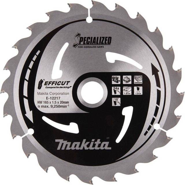Makita SPECIALIZED Efficut Circular Saw Blade for Composite Decking 165mm 24T 20mm
