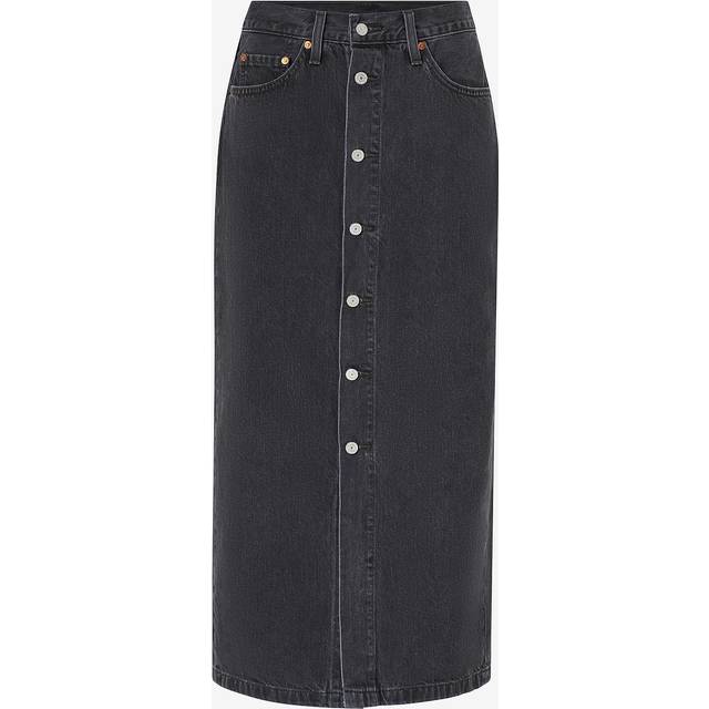 Levi's - Maxikjol Button Midi Skirt Can WE Prete - Blå