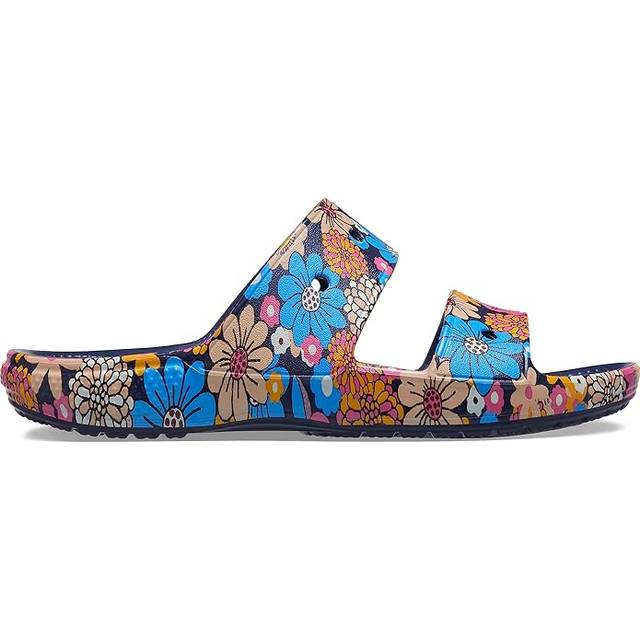 Slippers Crocs Classic Retro Floral - Bleu - 38/39