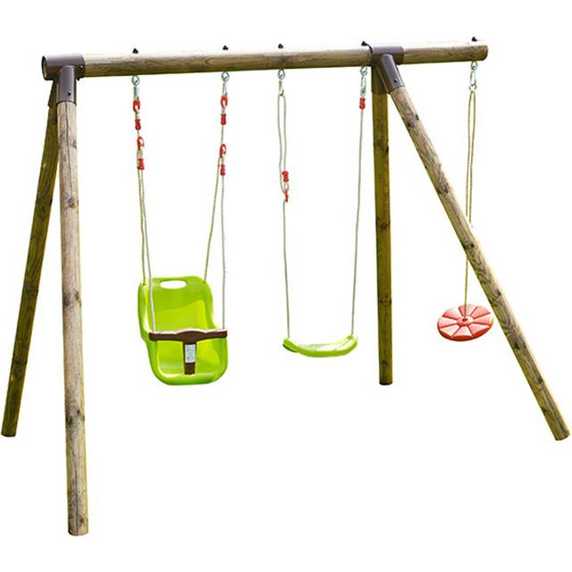 Soulet Tiago Childrens Wooden Garden Swing Set, Brown