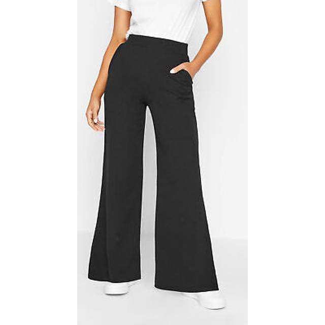 Pixiegirl Black Stretch Scuba Wide Leg Trousers 27"/68.5cm > 20 Pixiegirl | Petite Women's Wide Leg Trousers - 27"/68.5cm 20