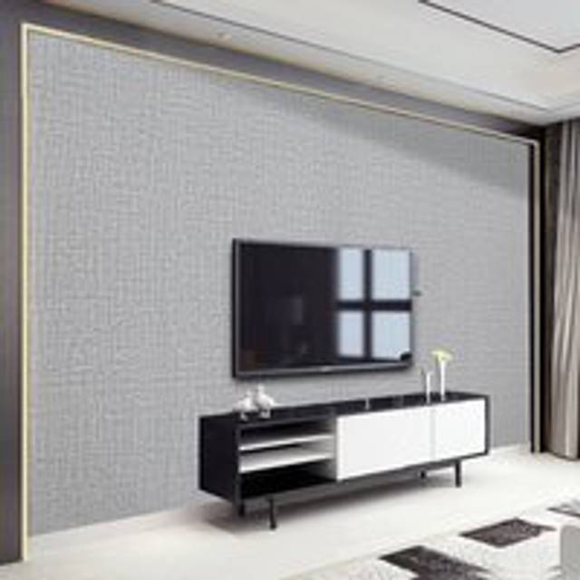 Grey Linen Textured pvc Self-adhesive Wallpaper