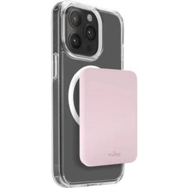 Puro Power bank Mini Power Mag 4200 mAh USB-C in/out. Powerbank - Pink - 4200 mAh