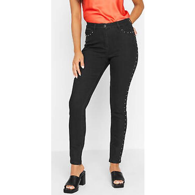Pixiegirl Petite Black Stud Skinny Ava Jeans Size Petite > 12 - Petite 12