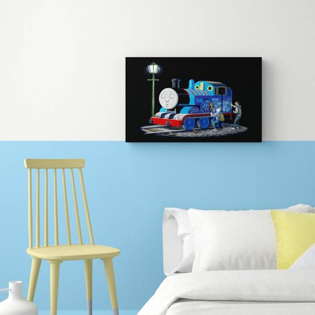 &#39;Thomas the Tank Graffiti&#39; Wrapped Canvas Graphic Art Print (50.8 cm H x 81.3 cm W)