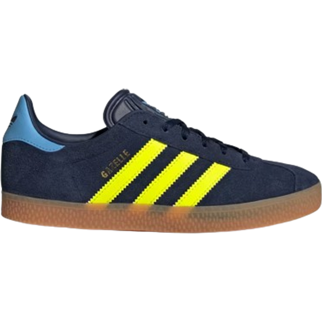 adidas Navy Multi Gazelle Boys Youth Trainers - Navy/Blue/Yellow