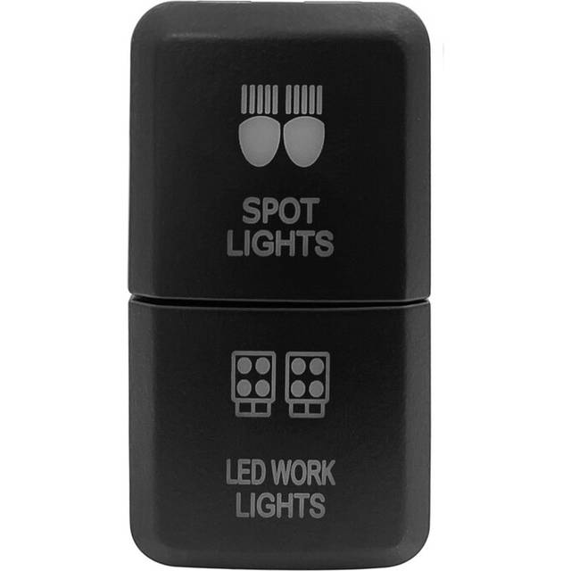 (SPOT WORK) 12V Dual Push Button car switch es LED LIGHT BAR FRONT REAR CAMERA For
