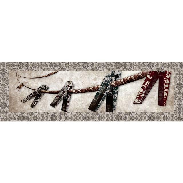 Laundry Clothes Pins - Wrapped Canvas Graphic Art Print (51cm H x 76cm W x 3.8cm D)