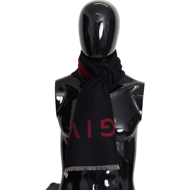 Logo Scarf BlackBurgundy Scarves - One Size