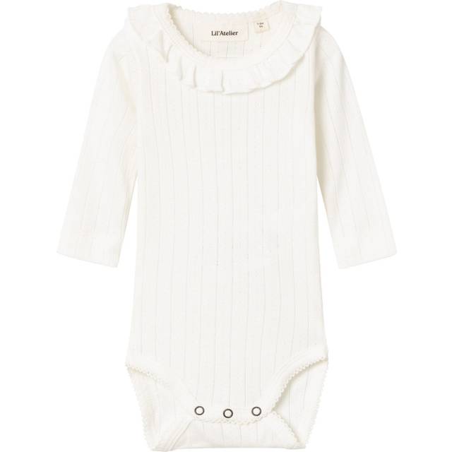 Namn det baby flicka Nbfrachel NIS Ls Slim Body Lil Noos långärmad body, Kokosnötmjölk, 56
