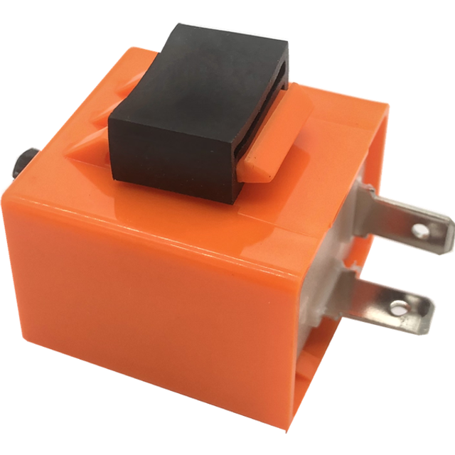 (Orange) 2 Pin LED Flasher Relay 12V Adjustable Frequency Turn Signals Blinker
