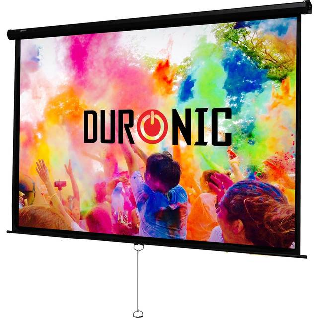 Duronic projector screen mps100/43 manual pull down hd screen for | school | the