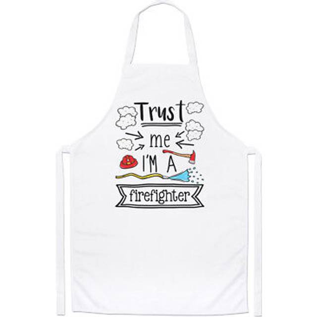 Trust me i'm a firefighter chefs apron - funny fireman best cooking