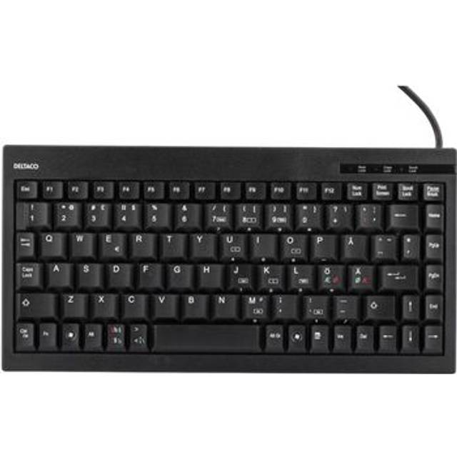 DELTACO minitangentbord, USB, svart