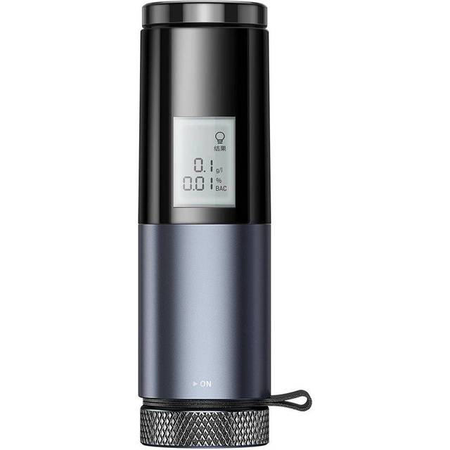 Baseus Automatic Alcohol Tester Breathalyzer Rechargeable With LED Screen Display Non-contact - Black