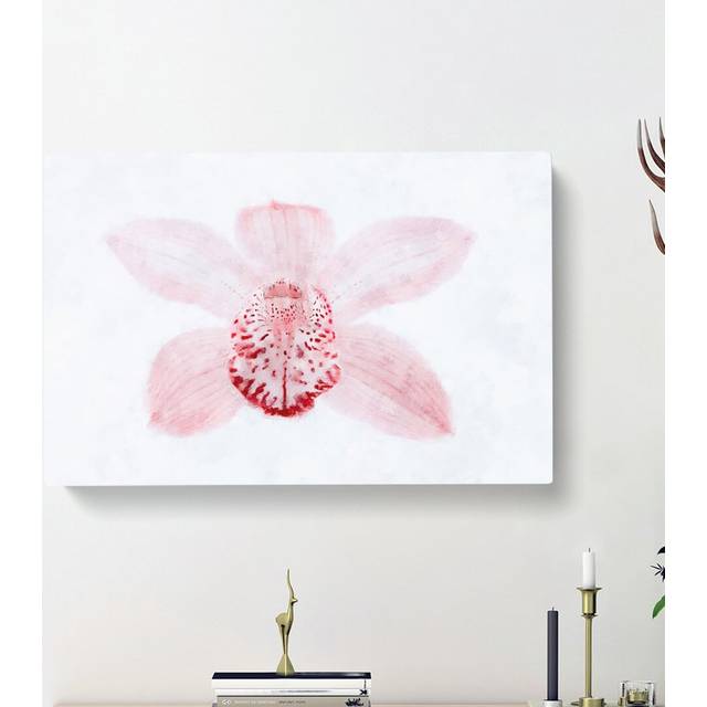 Light Pink Boat Orchid - Wrapped Canvas Painting Print (60cm H x 91cm W x 3cm D)
