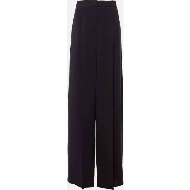 Max Mara Pleated cady wide-leg pants - black (UK 6)