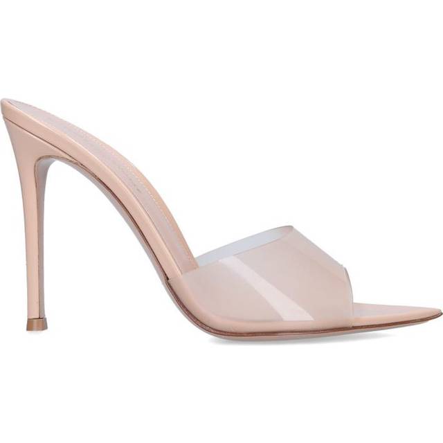 Gianvito Rossi Patent Elle Mules 105 - Nude - 38.5