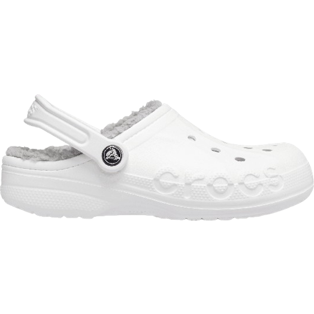 Crocs | Unisex | Baya Lined | Clogs | White / Light Grey | M10 - White/Light Grey