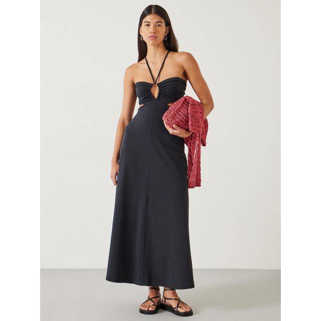HUSH Jemma Jersey Beach Maxi Dress, Black