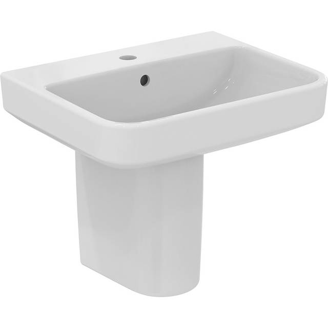 Ideal Standard I.life B 55Cm 1 Taphole Basin And Semi-pedestal Pack, White