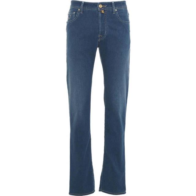 Jacob Cohën, Jeans, Herr, W33, Bomull, Blå Slim Fit Herr Jeans - blue (W33)