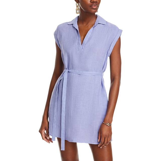 Bella Dahl Belted Linen Tunic Shirtdress