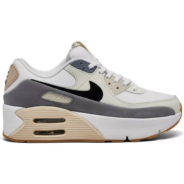 国内配送 NIKE W AIR MAX 90 LV8 WHITE/BLACK-ASHEN SLATE Nike Air Max 90 LV8 W - White/Ashen Slate/Light Orewood