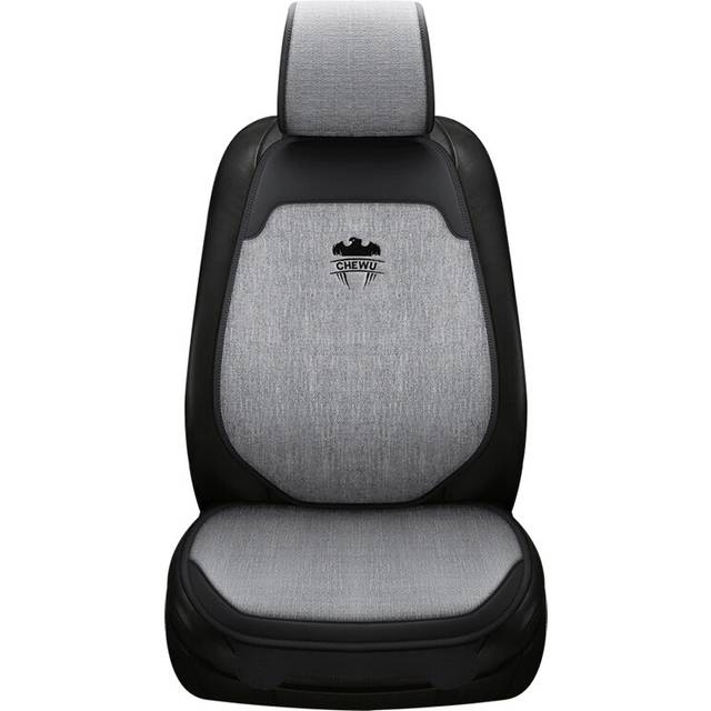 (Gray 1 seat) Car Front Rear Auto Seat Protector Car Chair Protector Pad Linen Fabric