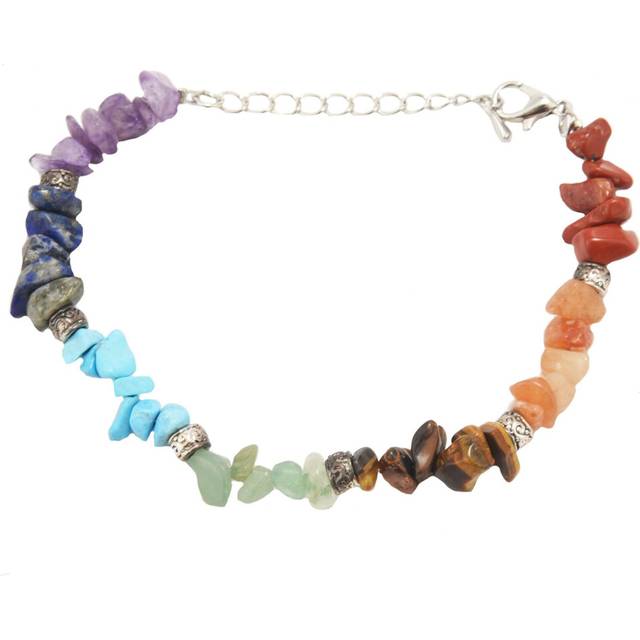 Reiki Natural Stone 7 Chakra Bracelets Healing Crystal Bracelet Chipped Gravel Beads Gifts for Women