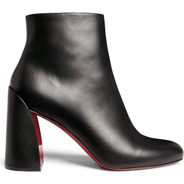 Christian Louboutin Womens Black Turela 85 Leather Ankle Boots Eur 34 / 1 Uk Women - BLACK