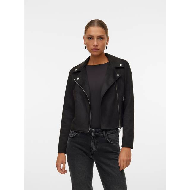 Vero Moda Jose Faux Suede Short Jacket - S, BLACK