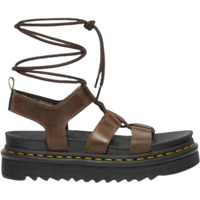 Dr. Martens Nartilla Illusion Leder Gladiator Sandalen in Braun, Größe: 41